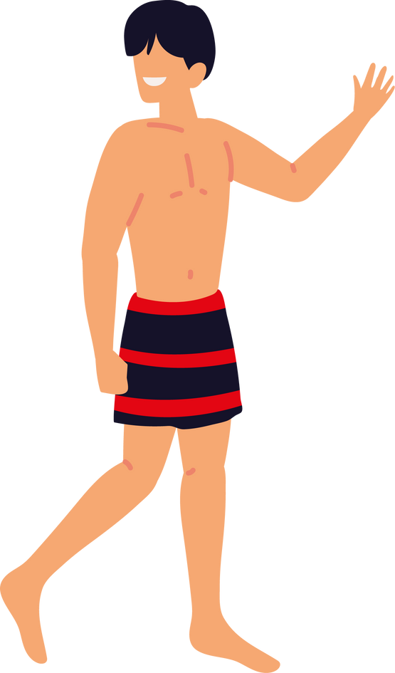 man in swimsuit